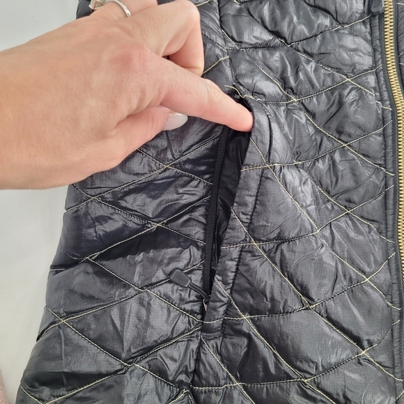 the north face womens thermoball black gold trekker vest light weight size small - Picture 10 of 14